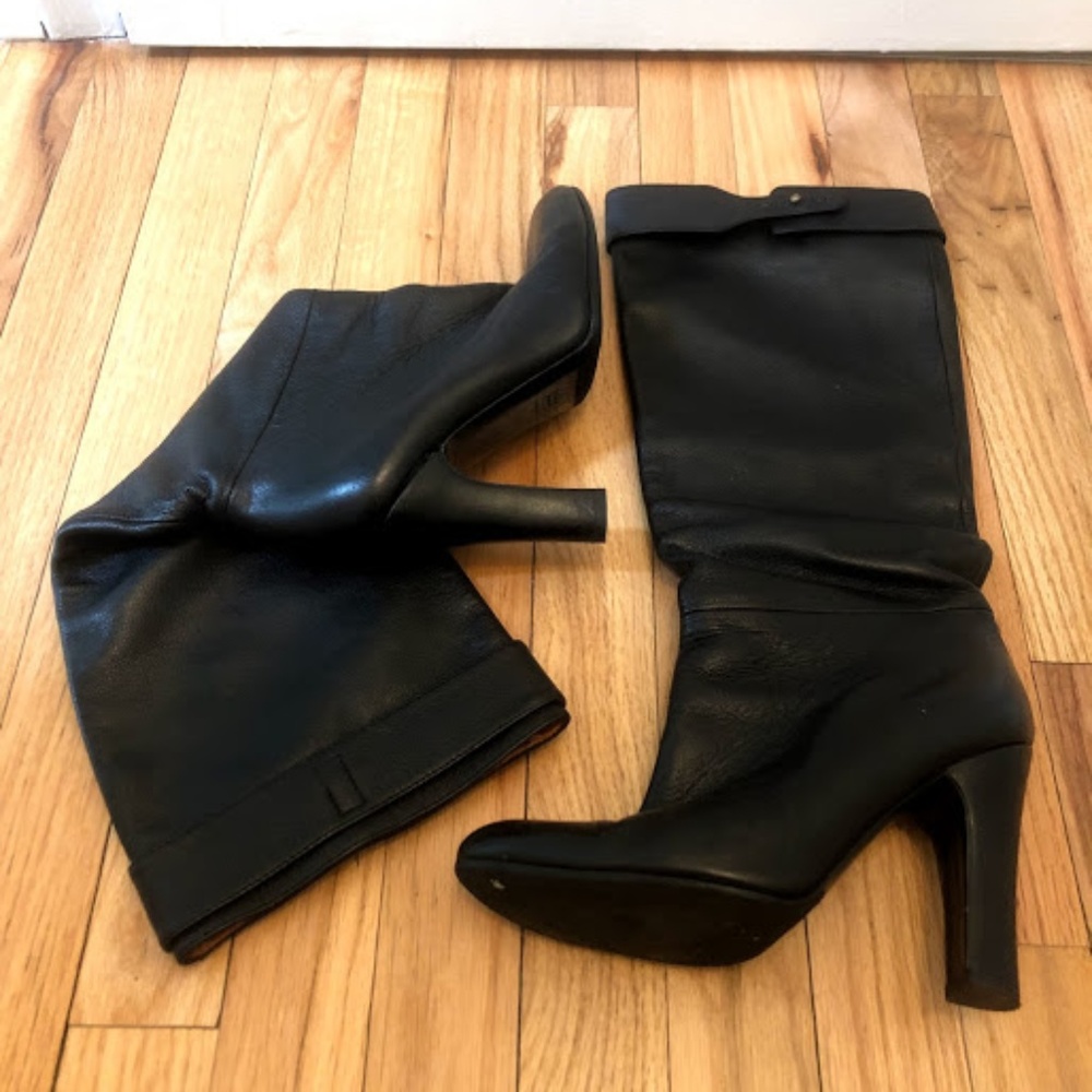 Lanvin black leather boots